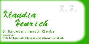 klaudia henrich business card